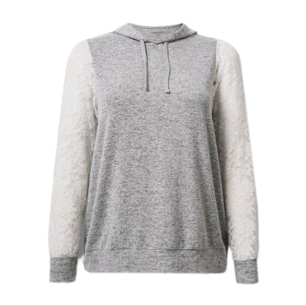Torrid Super Soft Plush Lace sleeve Hoodie Size 5, 28
